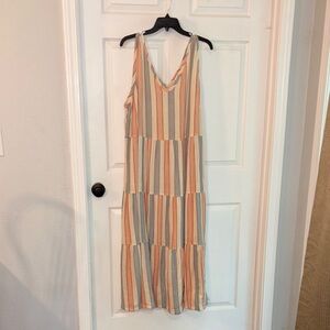 Wonderly Pastel Striped Maxi Dress